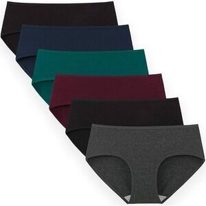 Set of 6 MSRP $26 INNERSY Women's L Underwear Cotton Hipster Panties
